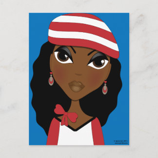 Postal A Garota No Cartão Do Chapéu