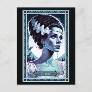 Postal A Noiva do Cartão Frankenstein Tarot