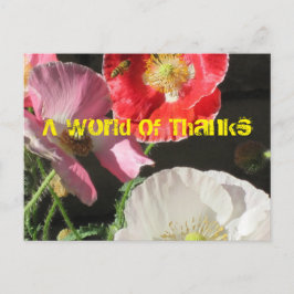Postal Abelha No Cartão De Posto Poppies