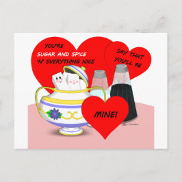 Postal Açúcar e especiarias - Arte de Cartão de Namorados
