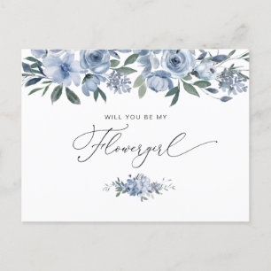 Postal água azul floral você será um cartão florérico