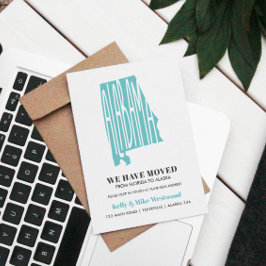 Postal ALABAMA Mudamos Novo endereço Nova Casa   Cartão p