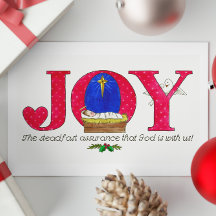 Alegria Deus está com o Cartão de Natal dos EUA