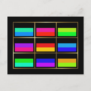 Postal Alemanha Multihue embandeira o cartão