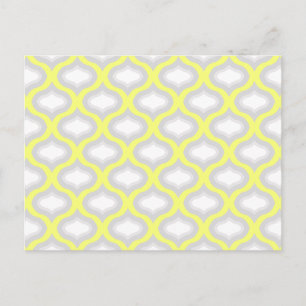 Postal Amarelo & máscaras do cartão geométrico cinzent
