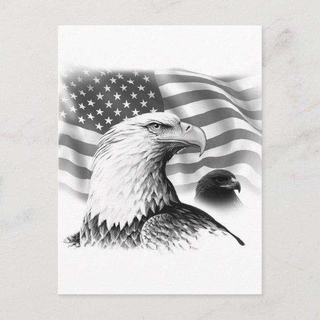 Postal American Eagle - Cartão de Saudação (Frente)