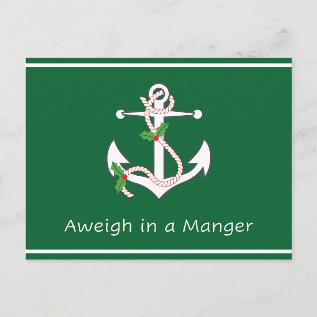 Postal Amplia um cartão de Posto de gerente verde de Nata (Frente)