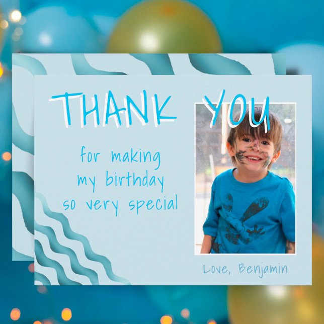 Postal Aniversário Obrigado Cartão com fotos por Boys Wav (Criador carregado)