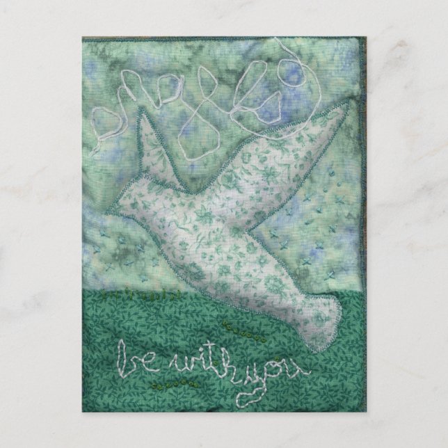 Postal "Anjos estejam com você" cartão poste (Frente)