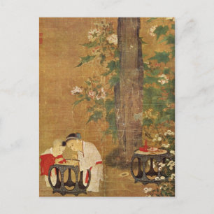 Postal Antiga Pintura Chinesa Por Cartão De Posto Su Han