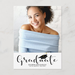Postal Anúncio de Formatura do Ensino Médio Foto Cartão P