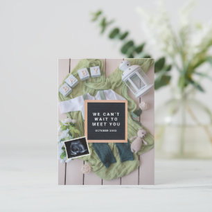 Postal Anúncio de Gravidez Cartão de Boas Vindas ao Bebê,