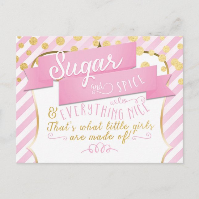 Postal Anúncio do Sugar & Spice Girls em foto cartão post (Frente)