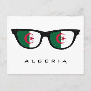Postal Argélia Shades de texto personalizado e cartão pos
