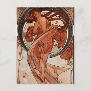 Postal Art Nouveau Cartão De Posto Dança