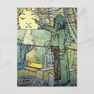 Postal Art Nouveau Cartão postal: Alphonse Mucha - Sun