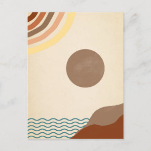 Postal Arte minimalista, para uma mensagem gentil. Cartão