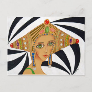 Postal Asiático original/art deco que tira no cartão