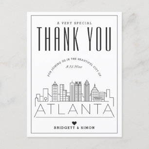 Postal Atlanta Wedding Obrigados para o próximo! Cartão