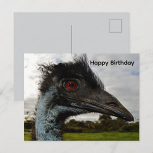 Postal Atração Aussie Emu, Cartão de Aniversário