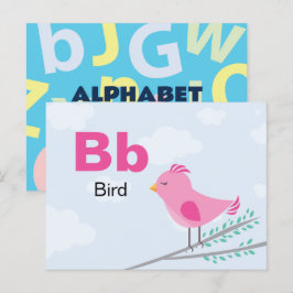Postal B é para Pássaro - Cartão Flash Alfabet