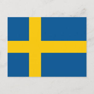 Postal Bandeira do cartão da suecia