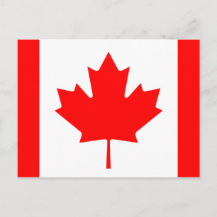 Postal Bandeira do cartão de Canadá