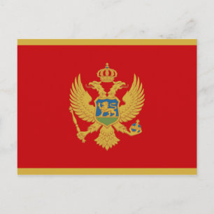 Postal Bandeira do cartão de Montenegro