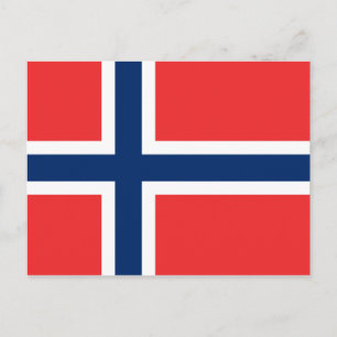 Postal Bandeira do cartão de Noruega