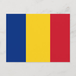 Postal Bandeira do cartão de Romania