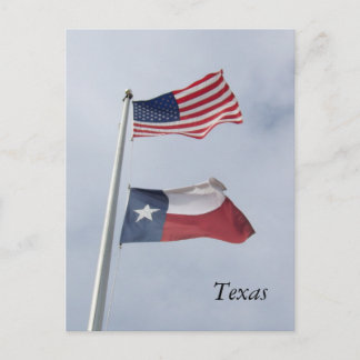 Postal Bandeira do Texas e Cartão de Posto de Bandeira do