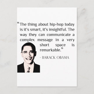 Postal Barack Obama, salto do hip-hop, citou cartão posta
