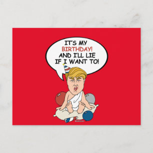 Postal Bebê Trump Cartão de Aniversário - É meu aniversár