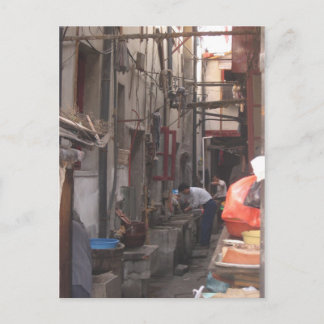 Postal Beco no cartão de Shanghai