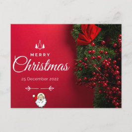 Postal Beleza Vermelha e Cartão de Natal Minimalista