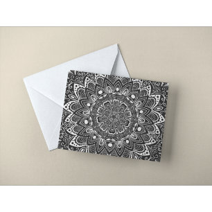 Postal Belo Cartão de Posto de Padrão Mandala