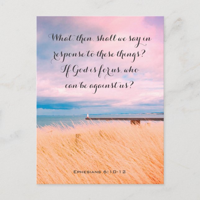 Postal Belo litoral na Inglaterra, cartão cristão. (Frente)