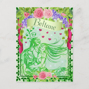 Postal Beltane Pagan Fantasy Art Cartão