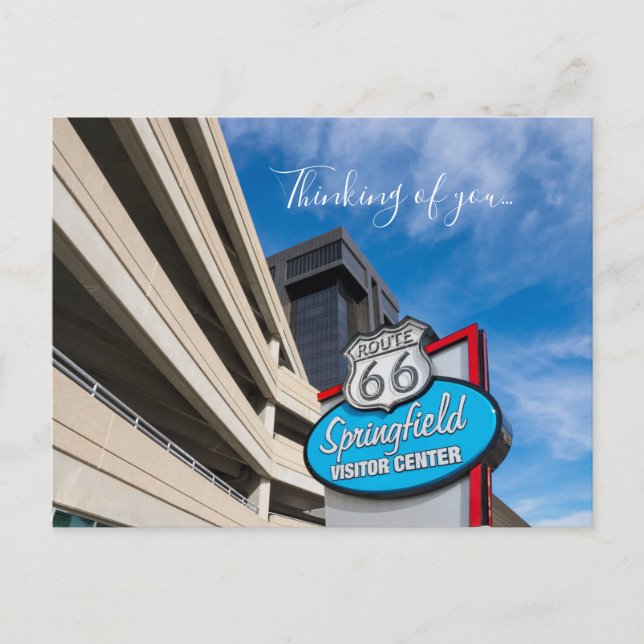 Postal Bem-vindo a Springfield MO Pensando em Você Cartão (Frente)