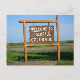 Postal bem-vindo ao Cartão de Posto Colorful no Colorado