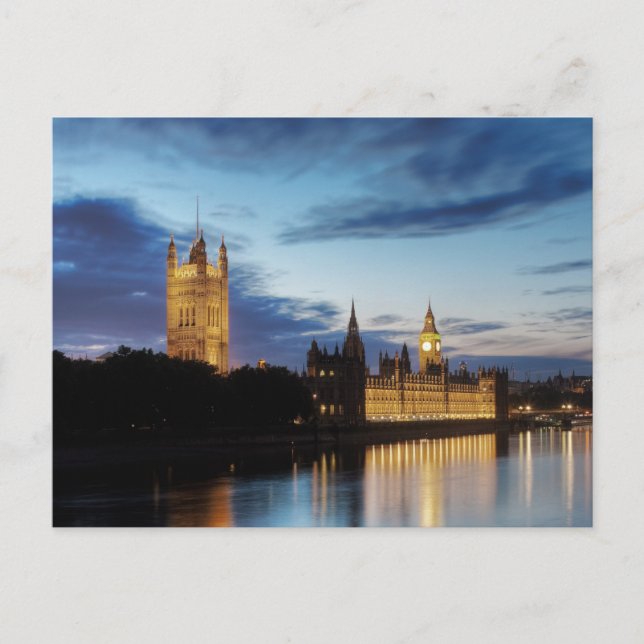 Postal Big Ben no cartão da noite (Frente)