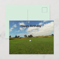 Bola de Golfe no Green, Cartão de Aniversário