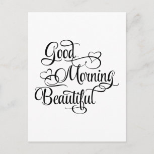 Postal Bom dia bonito - Cartão Inspirador