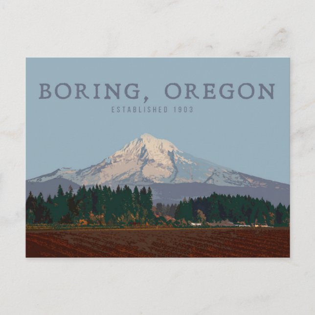 Postal Boring, Oregon | Cartão de Posto Mt Hood (Frente)