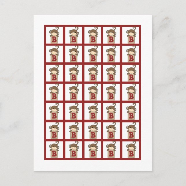 Postal Botões de Marcadores de Cartão de Bingo (Frente)