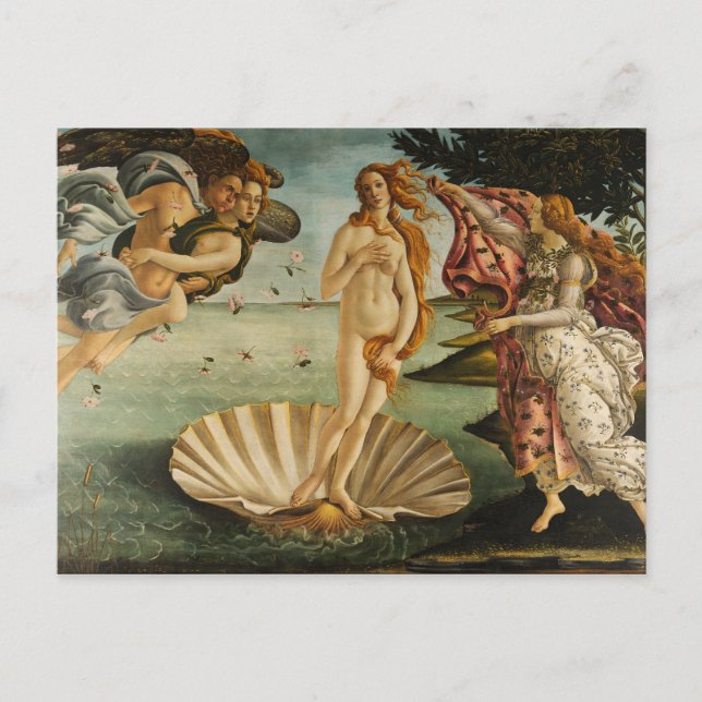 Postal Botticelli O Nascimento de Vênus Cartão (Frente)