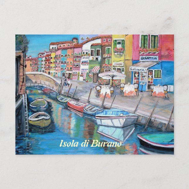 Postal Burano, Italia - cartão (Frente)