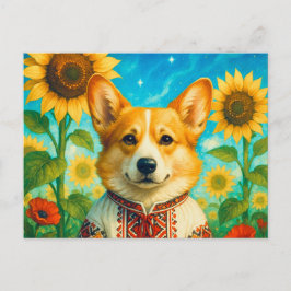 Postal Cachorro Corgi Ucrânia Welsh Corgi Rainha Cartão P
