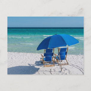 Postal Cadeiras e guarda-chuva de Destin Flórida - Cartão