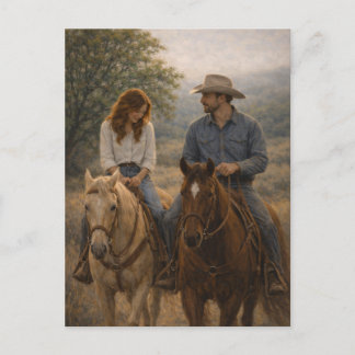 Postal Caiendo em Passo | Arte de Cavalo Western | Cartão